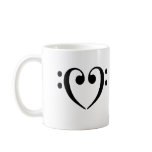 Bass Clef Heart Mugs