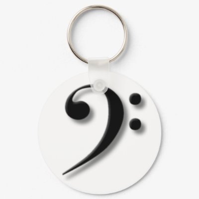 Bass Clef Key Chain by lharlow
