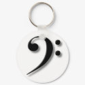 Bass Clef Key Chain keychains