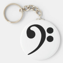 Bass Clef Keychain