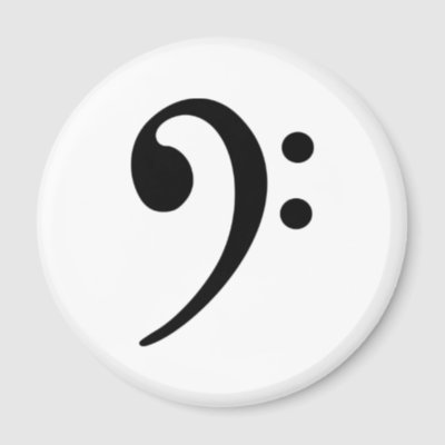 Bass clef magnets