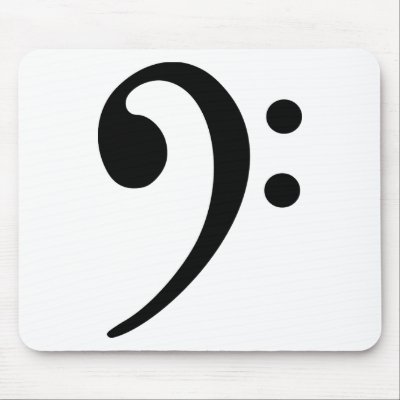 Bass clef mousepads