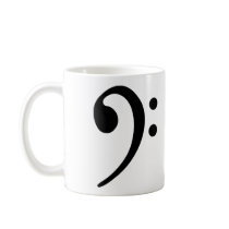 Bass clef mugs