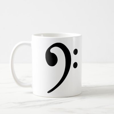 Bass clef mugs