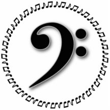 Bass Clef Music Note Design Photo Cutout