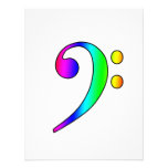 Bass Clef Rainbow Gradient Outline Custom Announcements