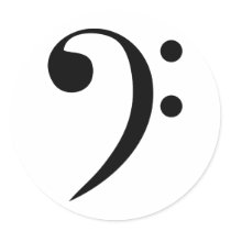 Bass Clef stickers by Tomaniac Bass Clef stickers