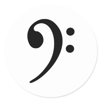 Bass clef stickers