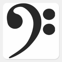 Bass Clef Stickers