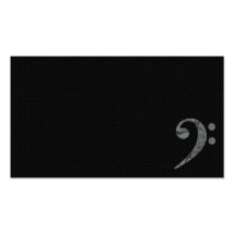 Bass Clef Symbol Grey Musician Business Card