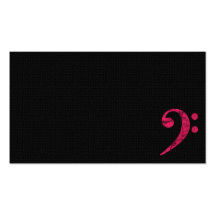 Bass Clef Symbol Vermillion Musician Business Card