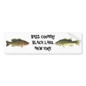 BASS COUNTRY BLACK LAKE NEW YORK bumper stickers