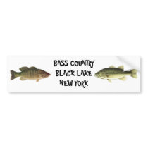 BASS COUNTRY BLACK LAKE NEW YORK bumper stickers by BCONK12 BASS COUNTRY BLACK LAKE NEW YORK bumper stickers