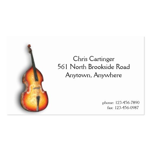 Bass Fiddle Business Card (front side)