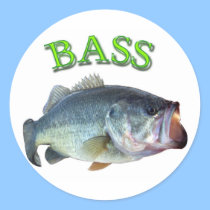 bass fish 14 stickers