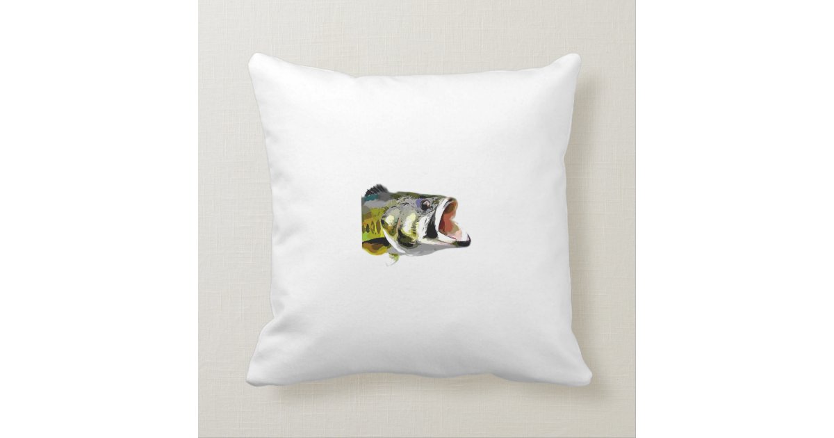 Bass Fish Throw Pillow Zazzle