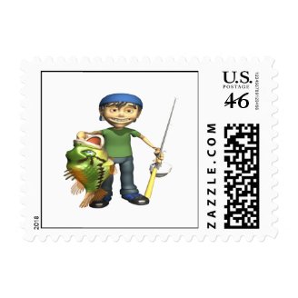 Bass Fishing 2 Stamps