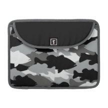 Bass Fishing Black Camo MacBook Pro Sleeve