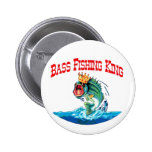 Bass Fishing King Buttons