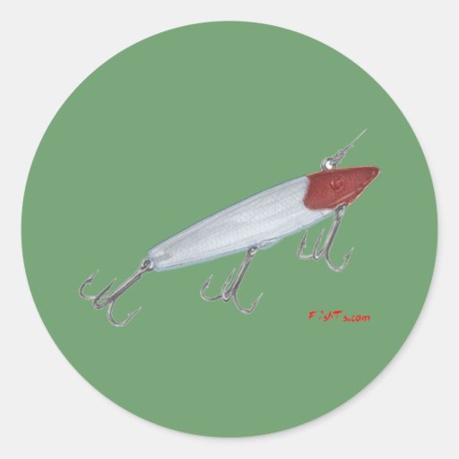 Bass fishing lure. Topwater lure Classic Round Sticker Zazzle