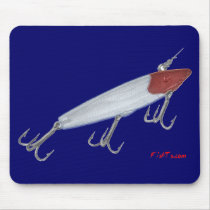 Bass fishing lure. Topwater lure mousepads by FishTs Bass fishing lure. Topwater lure mousepads