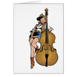 Bass Girl blank card