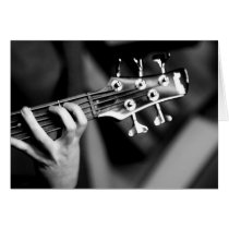 bass guitar greeting card
