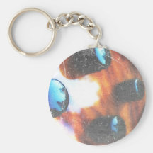 Bass guitar control knobs grunge look tiger eye key chain