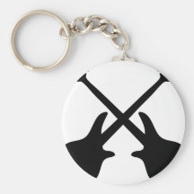 bass guitar crossed keychain