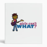 Bass Guitar Girl 3 Ring Binder