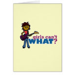 Bass Guitar Girl Card