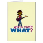 Bass Guitar Girl Card