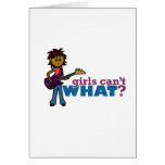 Bass Guitar Girl Card