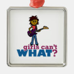 Bass Guitar Girl Christmas Tree Ornaments
