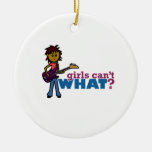 Bass Guitar Girl Christmas Tree Ornaments