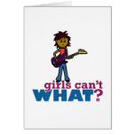 Bass Guitar Girl Greeting Cards