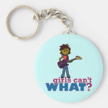 Bass Guitar Girl Keychain