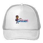 Bass Guitar Girl Mesh Hats