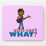 Bass Guitar Girl Mouse Pad