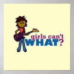 Bass Guitar Girl Poster