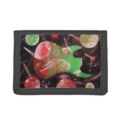 bass guitar red green planets musical spacepaintin tri-fold wallets bass guitar red green planets musical spacepaintin tri-fold wallets