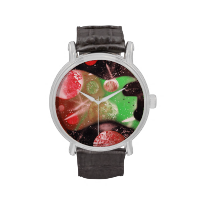 bass guitar red green planets musical spacepaintin wristwatches bass guitar red green planets musical spacepaintin wristwatches