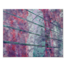 Bass guitar strings pickups pink grunge tiger eye photo print