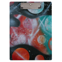 bass guitar teal planets spacepainting clipboards
