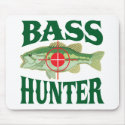 Bass Hunter mousepads by FishNHuntObsessions Bass Hunter mousepads