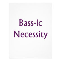 Bass-Ic necessity Purple text Bass Player Design Custom Invitation