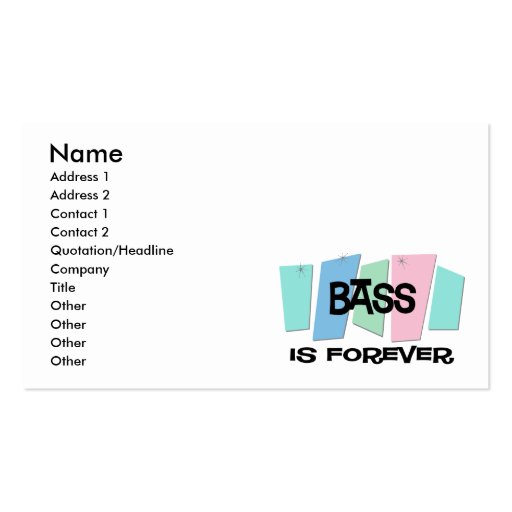 Bass Is Forever Business Card Template