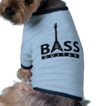 bass more player dog t-shirt