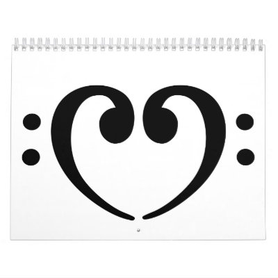 Bass Note heart Wall Calendars Bass Note heart Wall Calendars