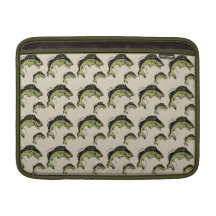 Bass Pattern Tan MacBook Air Sleeves